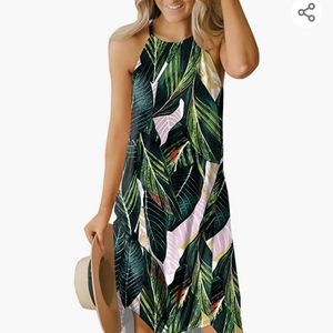 Green Halter Maxi Dress - Green - Small